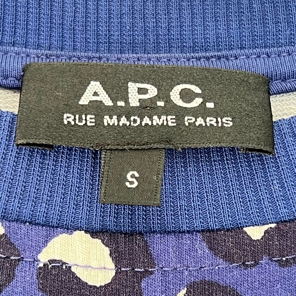 APC Leopard Print Sweatshirt in Blue - Picture 3 of 4